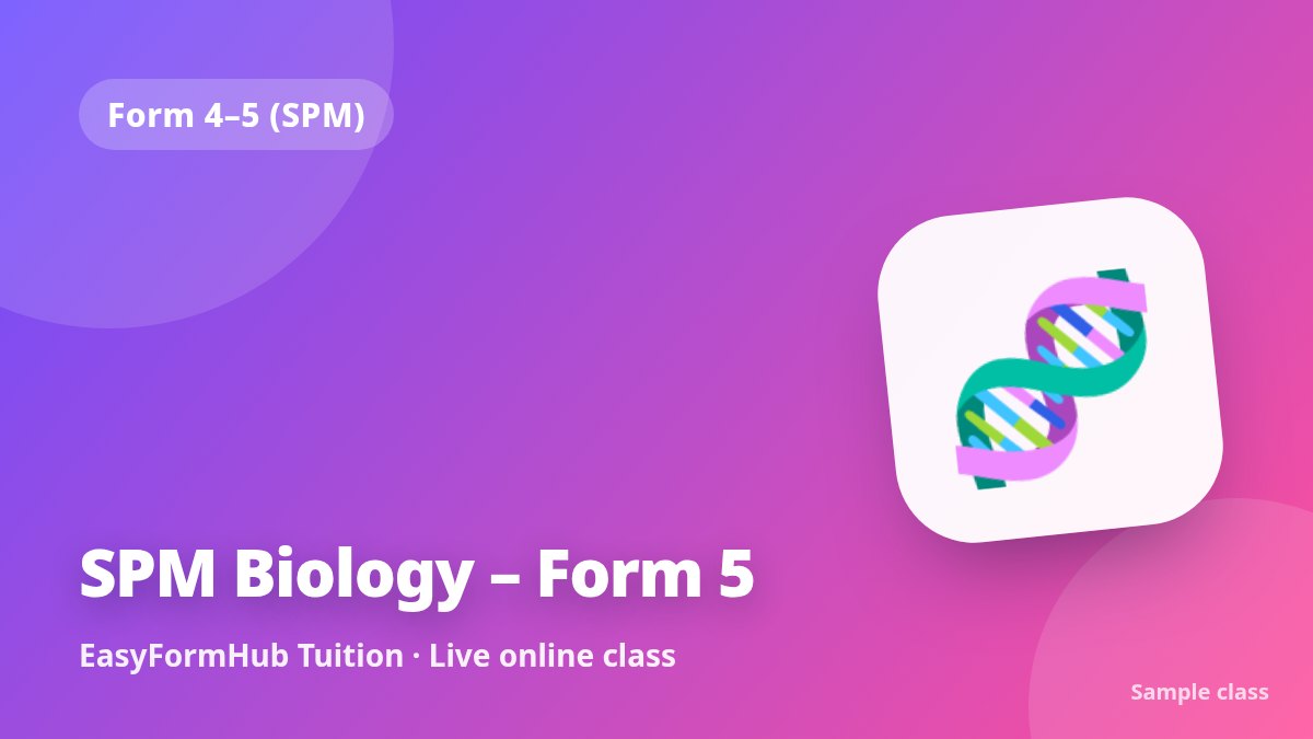 SPM Biology – Form 5